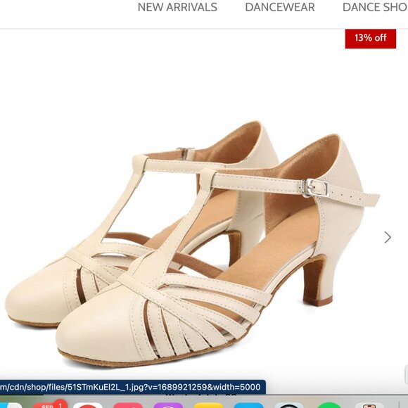 Retro Cuban Heel Ballroom Dance Shoes - Picture 1 of 3